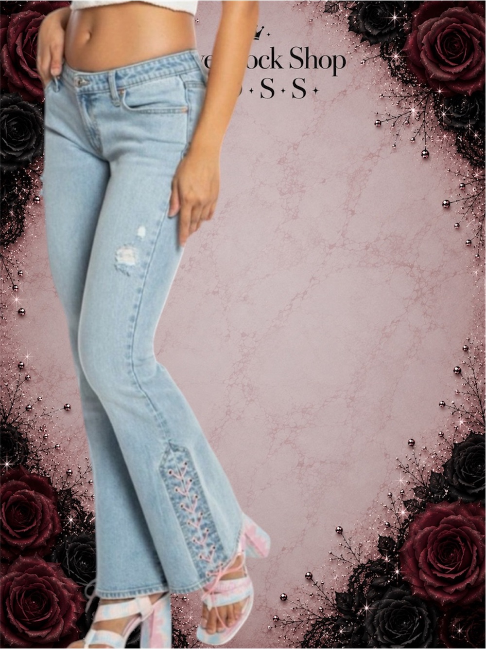 New Juicy Couture Malibu Lace-Up Demi Jeans Pants ( sizes available to choose fr